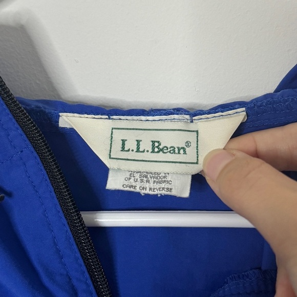 L.L. Bean Quarter Zip Windbreaker Jacket Pullover Size Medium Men’s Blue - Picture 4 of 9
